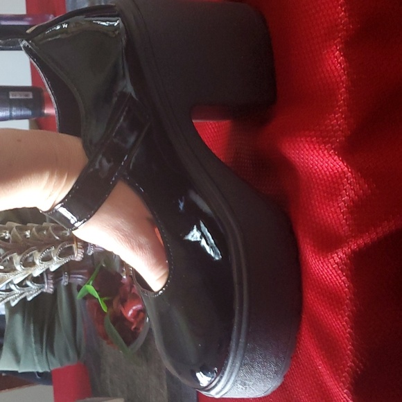 Women's disco black platform shoe - Picture 4 of 9